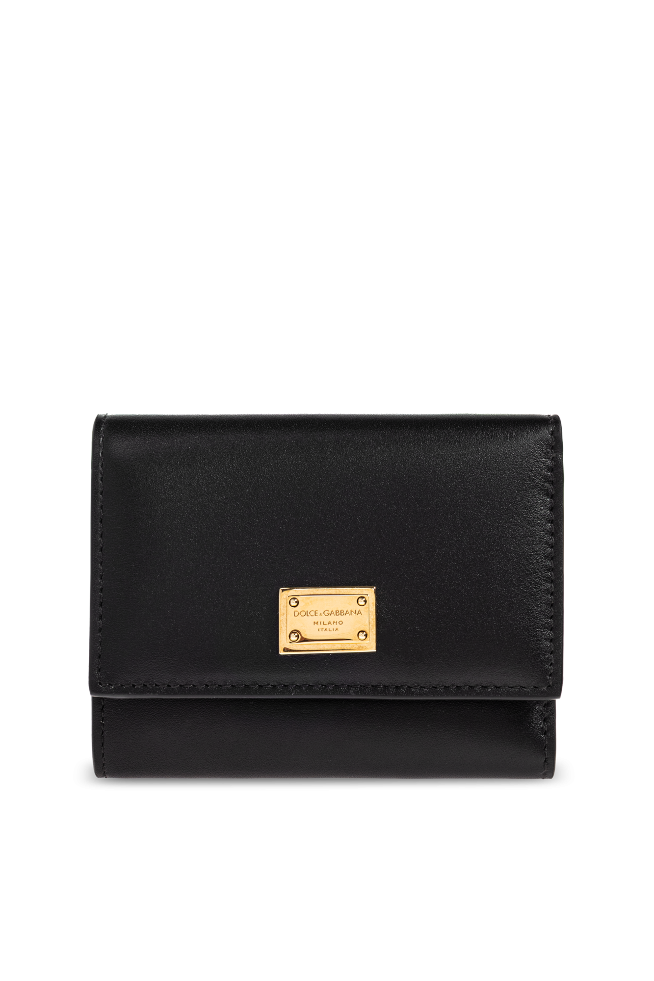 VIP【関税送料無料】希少 DOLCE & GABBANA BLACK LEATHER WALLET DG Logo bifold wallet in Black for Men | Dolce&Gabbana® US